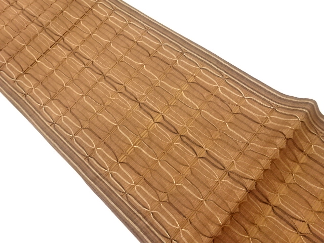 JAPANESE FUKURO OBI / KIN-TOSHI / WOVEN ABSTRACT GRID